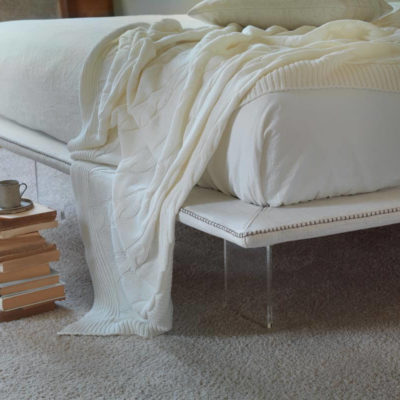 dettaglio giroletto slim letto matrimoniale tessuto gaia