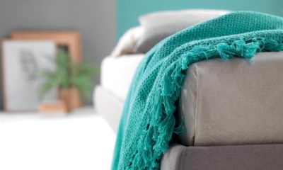 dettaglio letto sommier fascia bassa tessuto