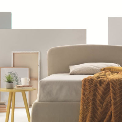 dettaglio testata letto singolo guendalina tessuto