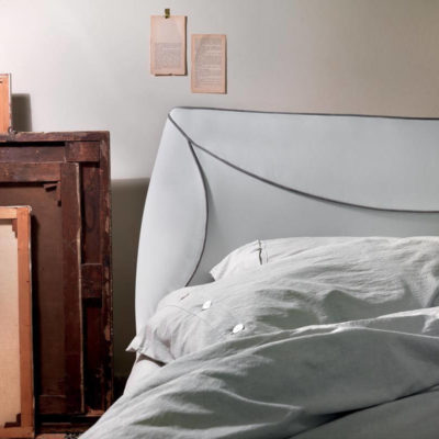 dettaglio testata punto cavallo letto matrimoniale corinne ecopelle