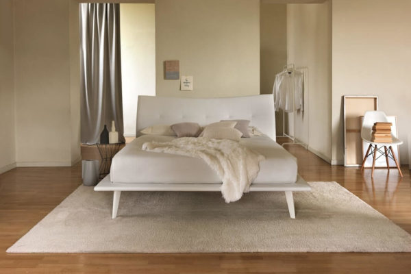 letto matrimoniale ALLISON fascia slim ecopelle