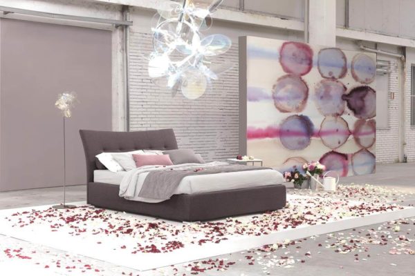 letto matrimoniale ALLISON giroletto tessuto