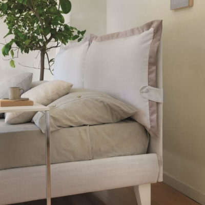 letto matrimoniale beatrice testata tessuto