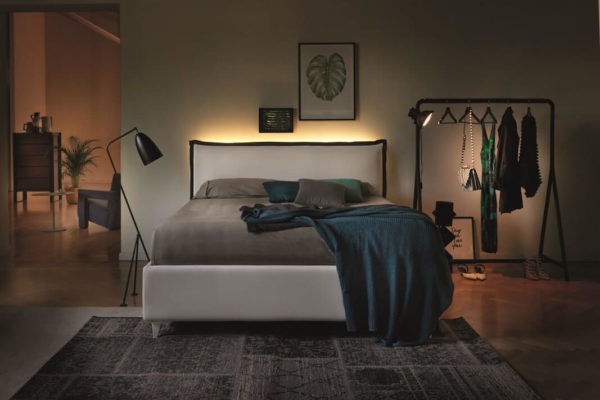 letto matrimoniale helene testata retroilluminata led