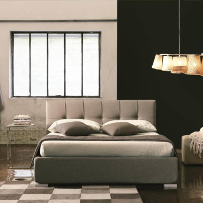 letto matrimoniale modello malika tessuto