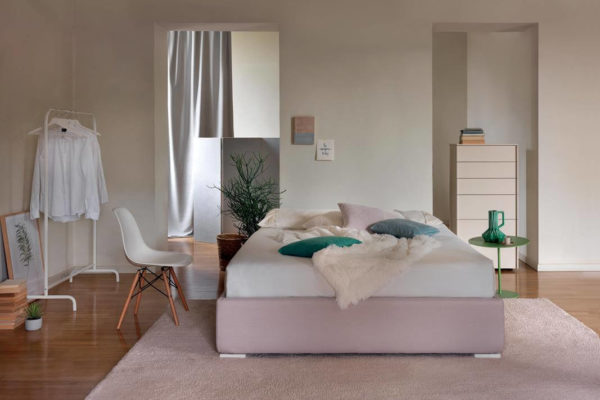 letto matrimoniale sommier fascia alta tessuto