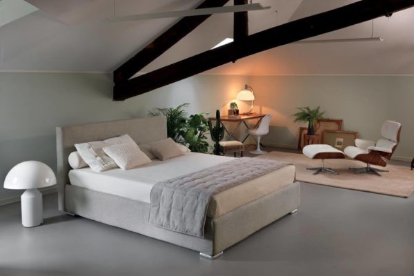letto matrimoniale tessuto gaia