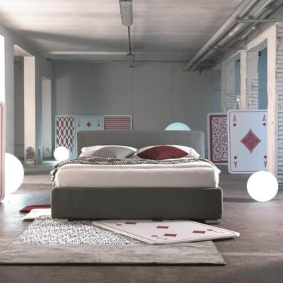 letto matrimoniale tessuto modello elisabeth