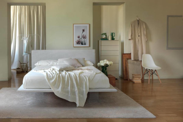 letto matrimoniale tessuto modello gaia